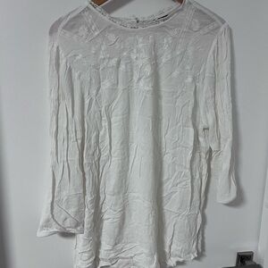 Torrid White Embroidered Women's Top